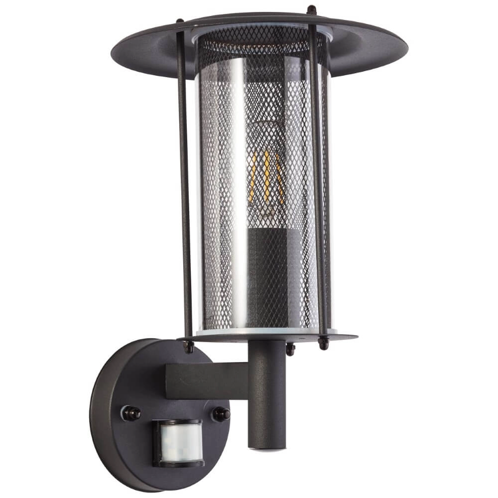 Black outdoor lamp Detroit with sensor Brilliant 4004353403224