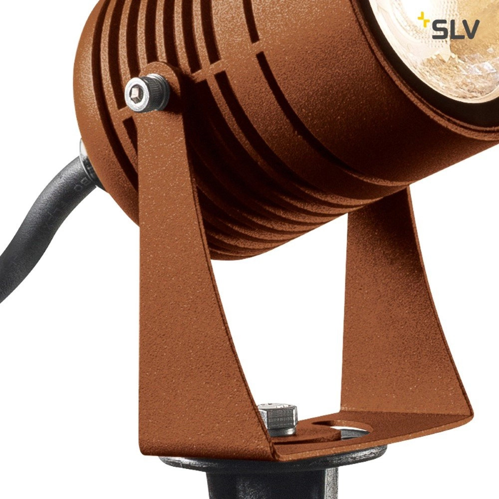 Garden spotlight Led Spike 6w - 3000K - 8cm rust brown SLV 4024163223843