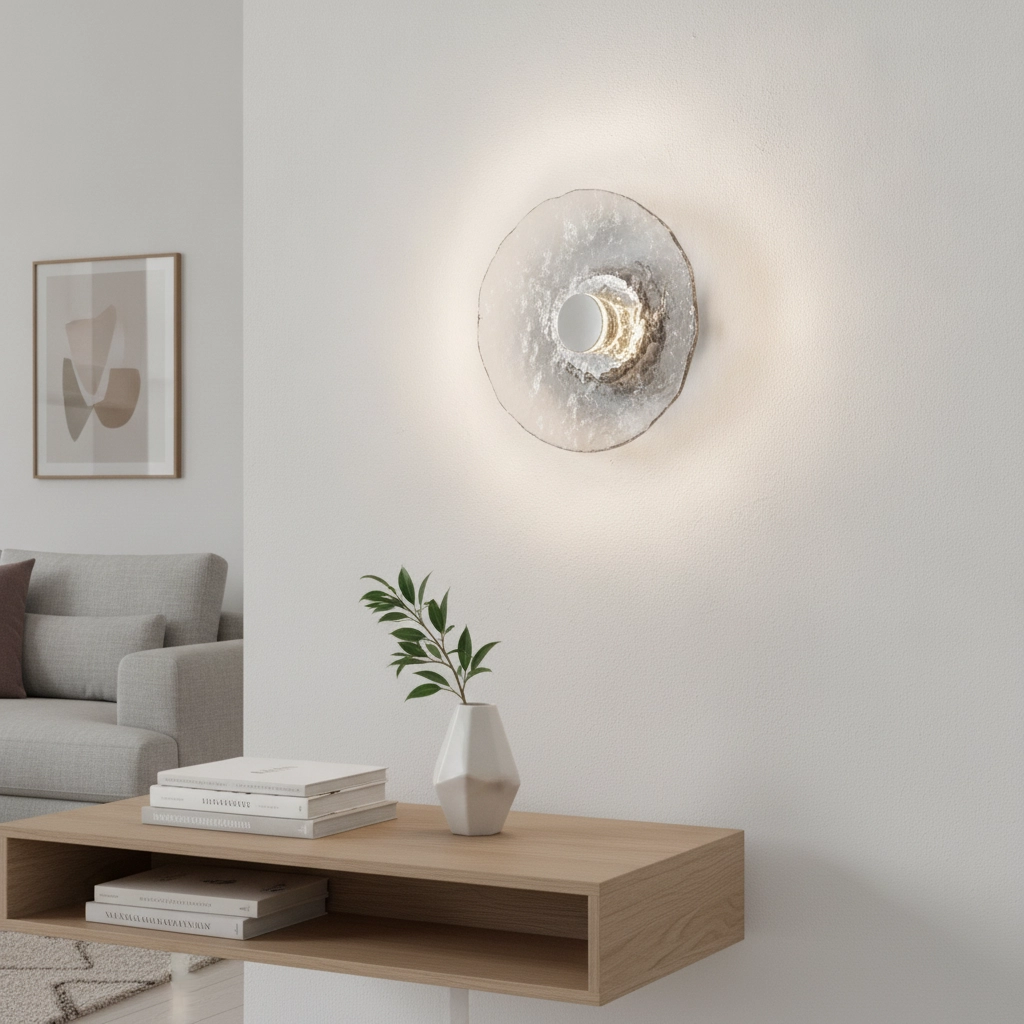 Wall lamp Delion chrome with glass