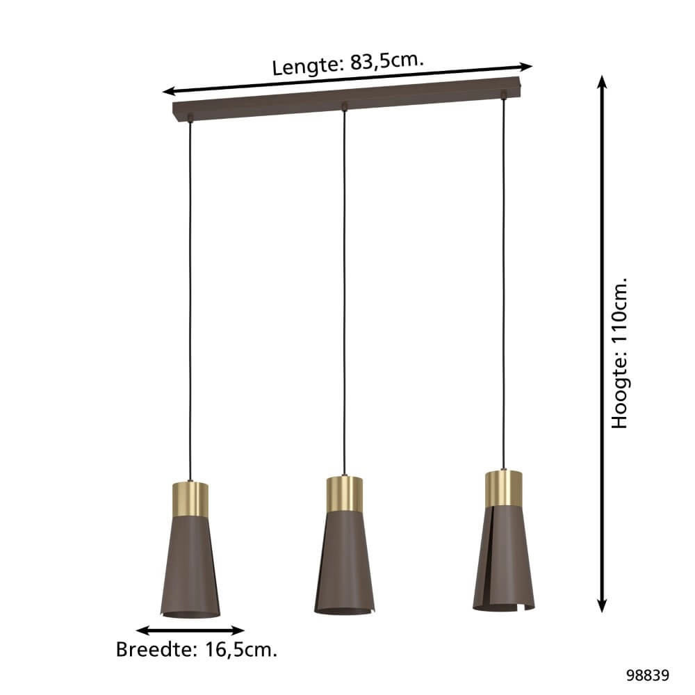 Mocha dining table lamp Losalomas Eglo 9002759988395