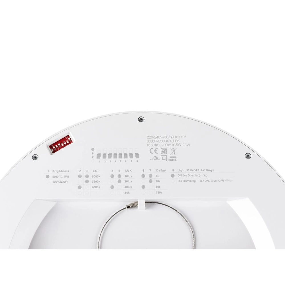 Ceiling light Vario Ø 30cm white with sensor SLV 4024163316248