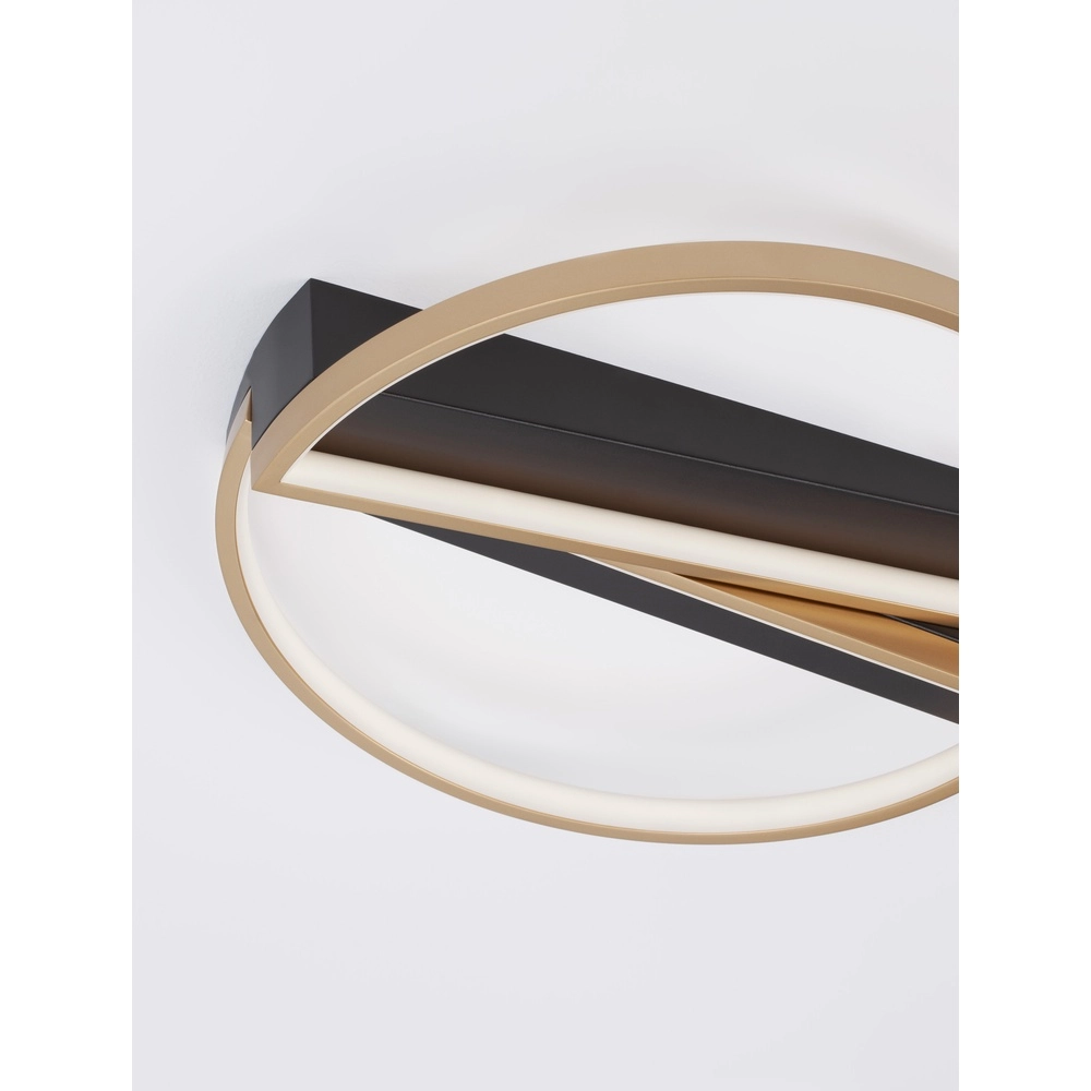 Design ceiling lamp Elize black with gold Ø 43,2cm Lyora 5212017433152