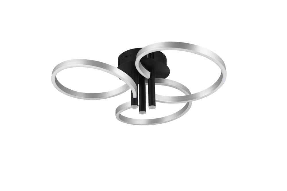 Curled led ceiling light Caruso Stainless steel - Ø 65.5cm Trio 4017807612974