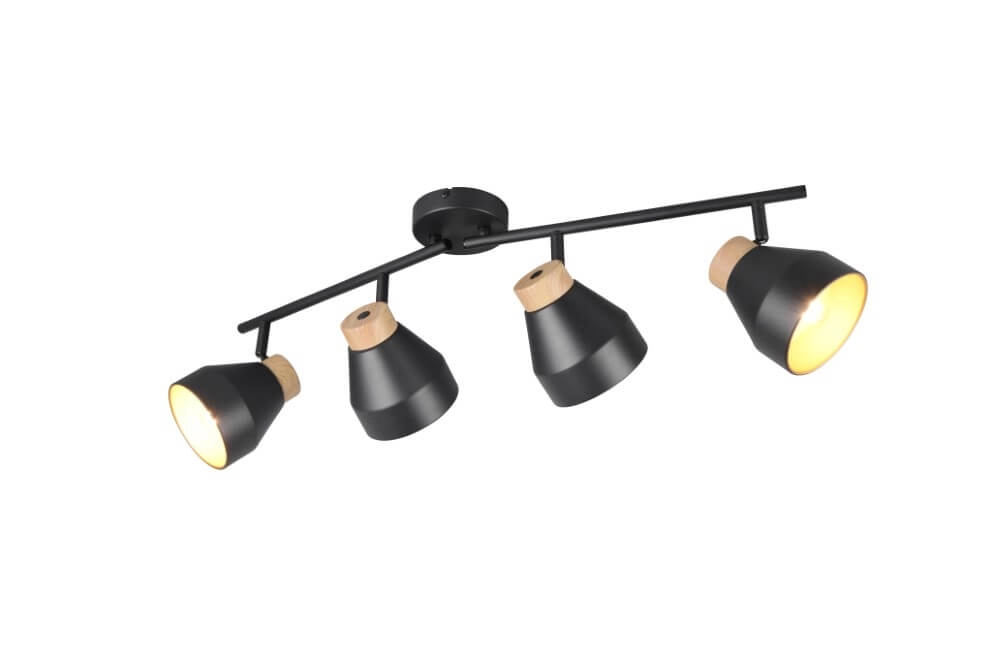 Design ceiling lamp 4-light Valentin black Trio 4017807637434
