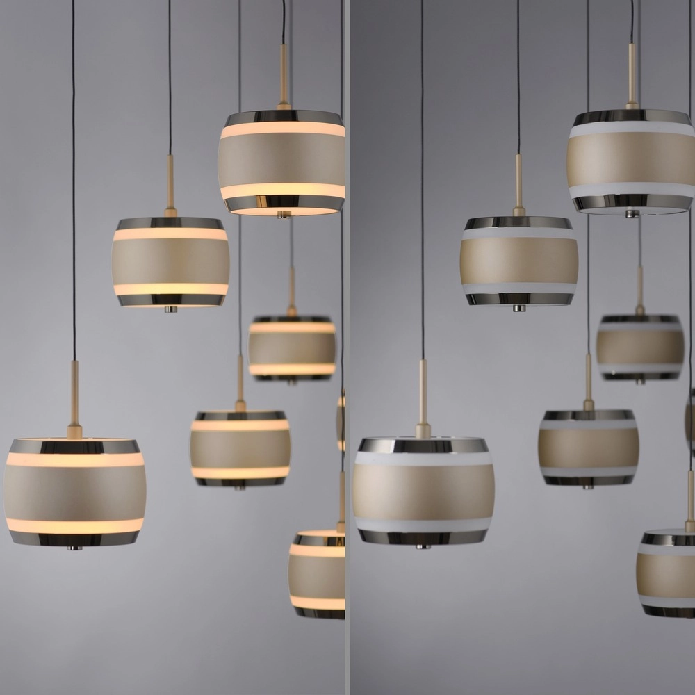 7L dining table pendant lamp Pure Falling Rings Bronce Paul Neuhaus 4012248396605