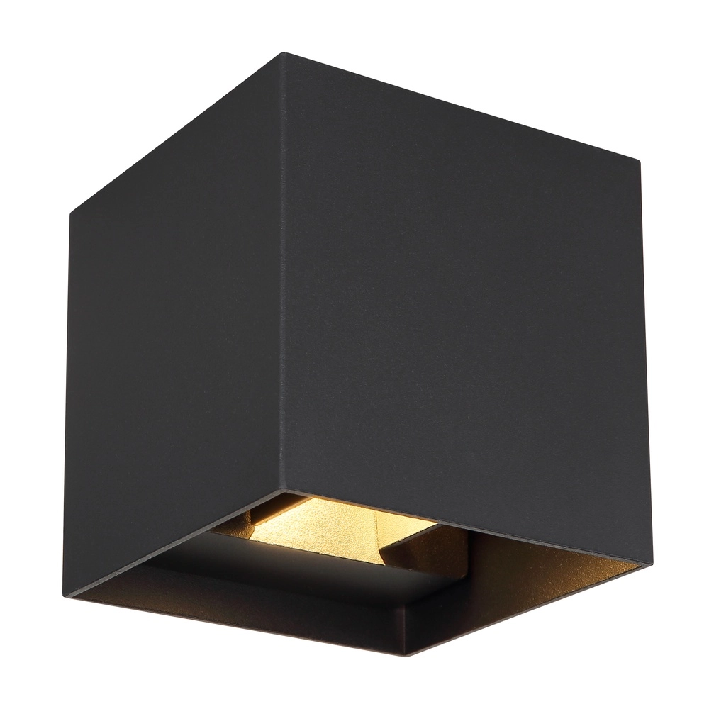 Surface-mounted spot Veronika Black Up & Down Square