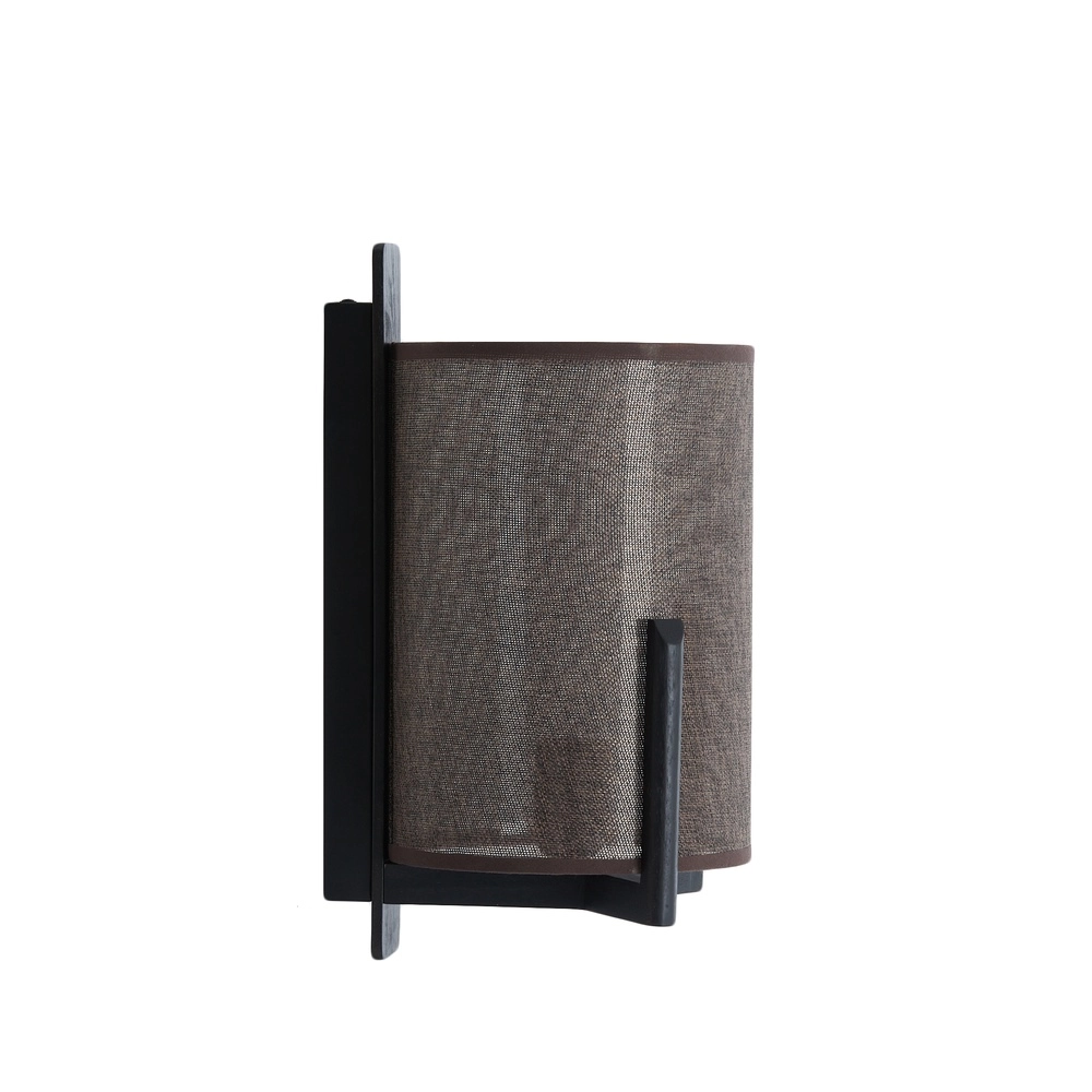 Danish design wall lamp Litto black with linen Light & Living 8717807792749