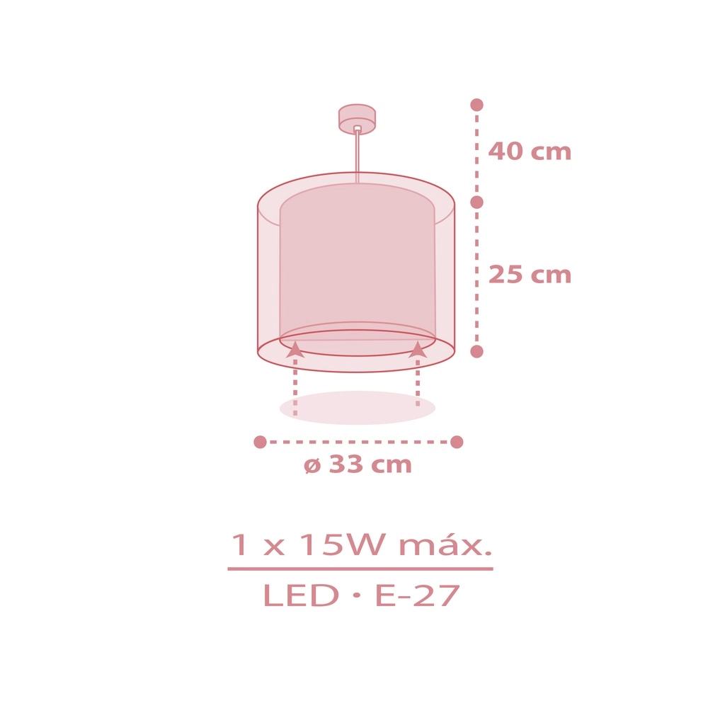 Children's room pendant lamp Baby Teddy pink Dalber 8420406002651