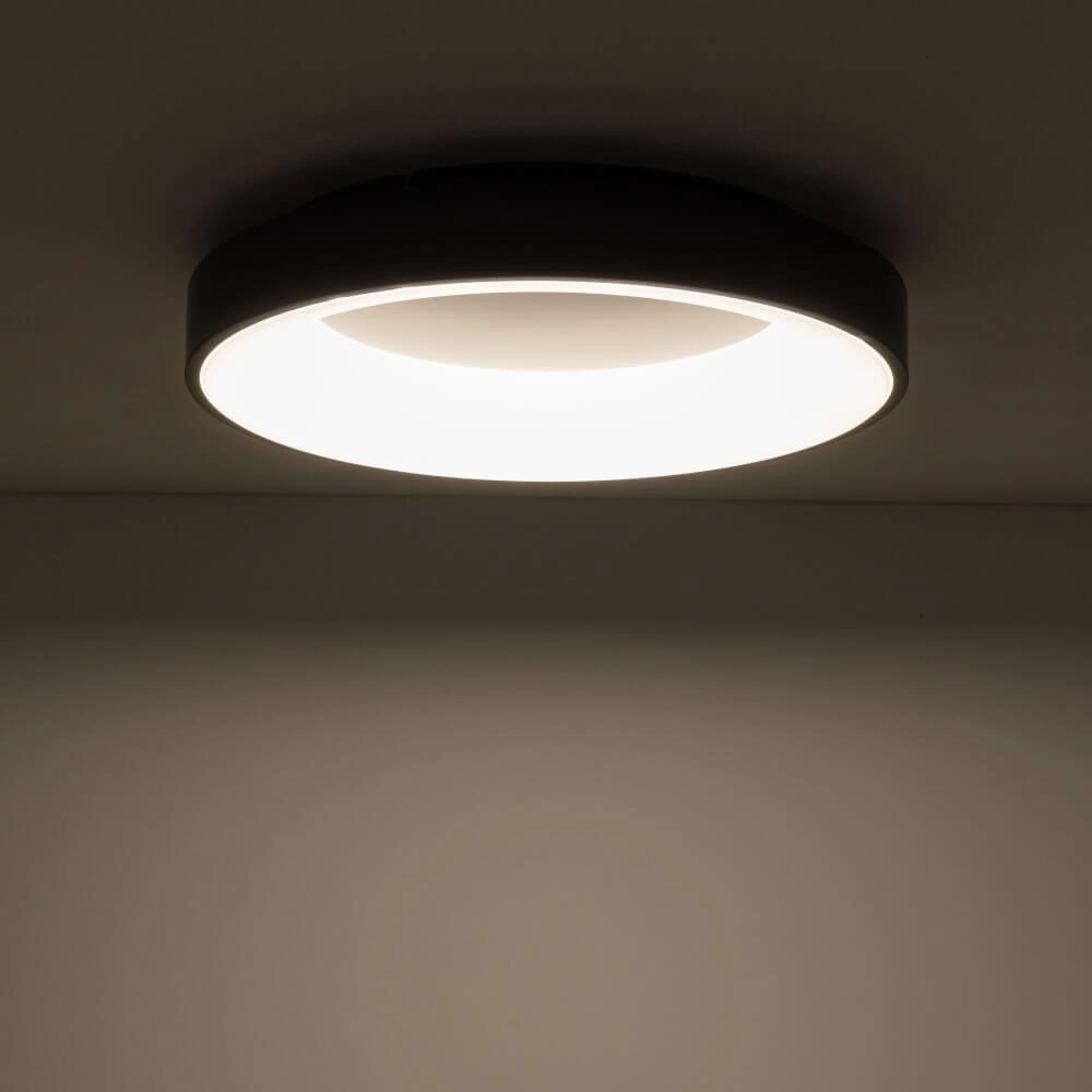Round ceiling lamp Nikki Round black Ø 48cm Lyora 5903139112079