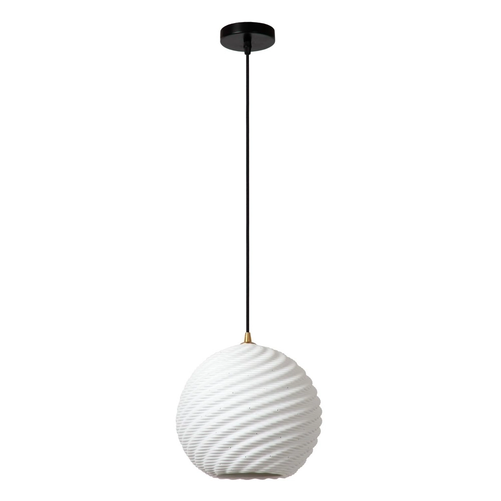 Design pendant lamp Bina single Ø 25cm white