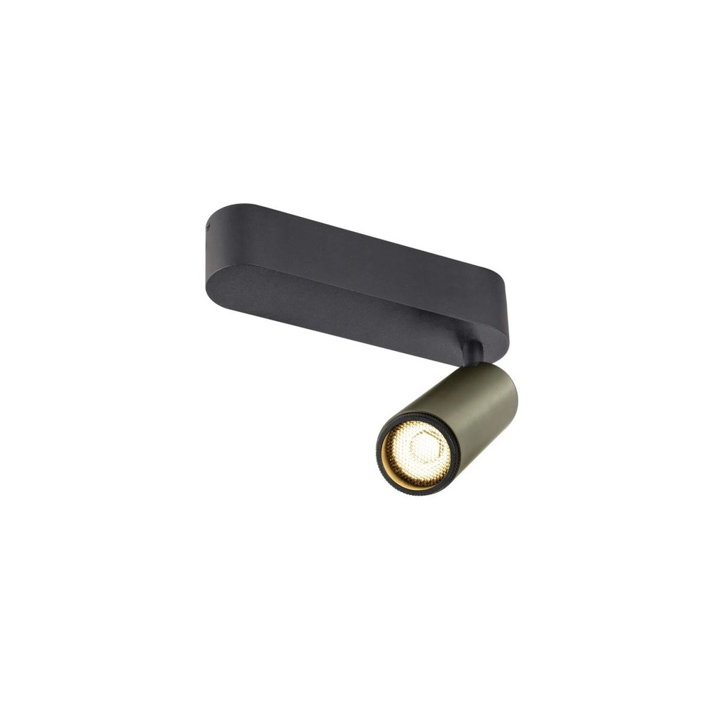 Surface-mounted spot Grip! M bronze with black 3000K