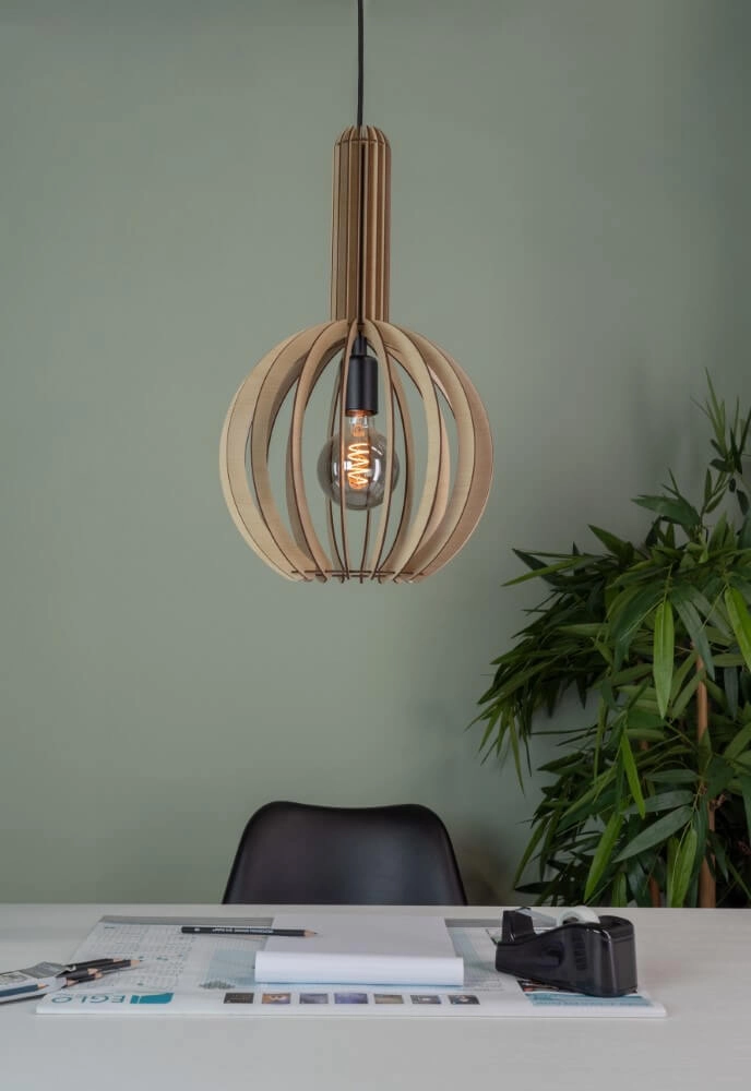 Wooden hanging lamp Velasco Ø 31cm Eglo 9008606224043
