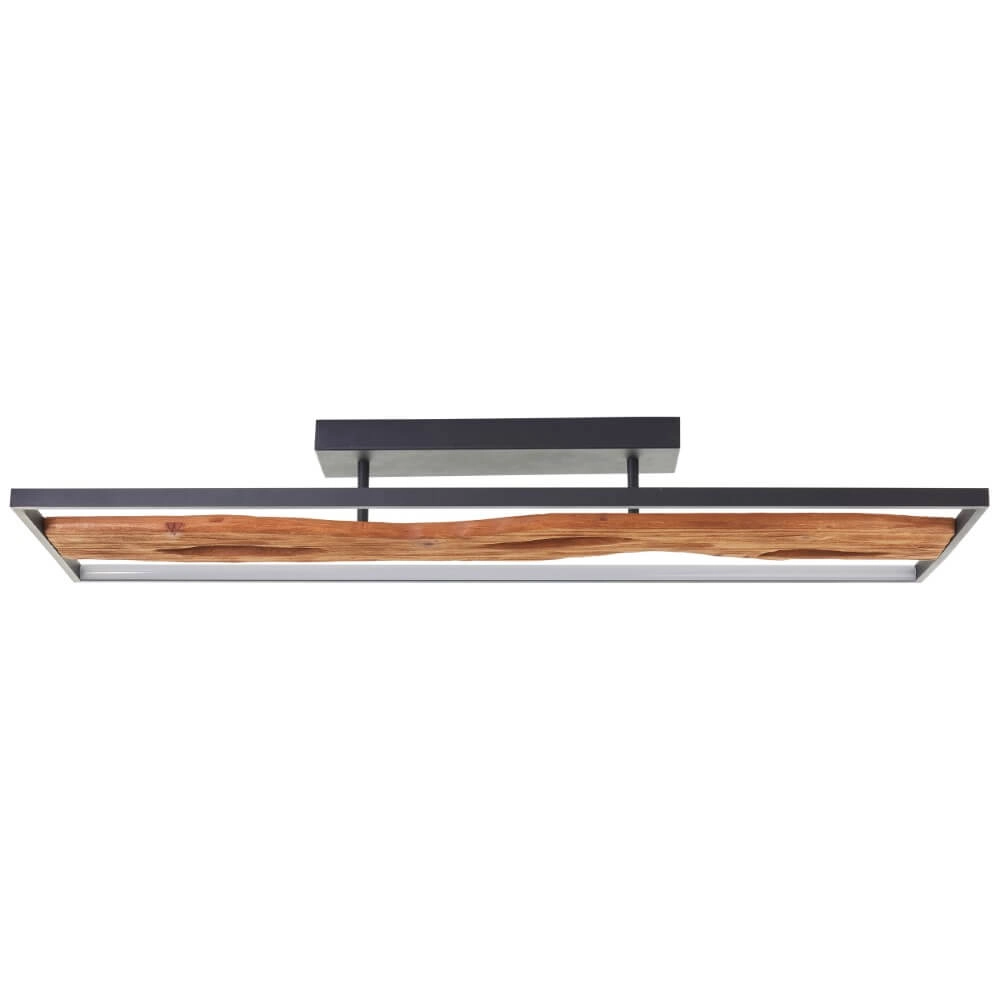 Ceiling lamp black with wood Chaumont 100cm Brilliant 4004353435270