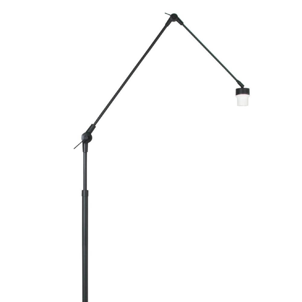Adjustable floor lamp Prestige Chic black with straw shade Steinhauer 8712746172928
