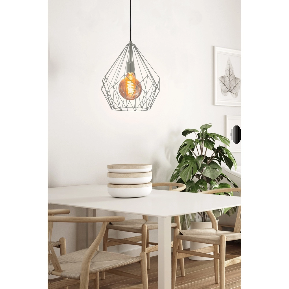 Grey pendant lamp Carlton Ø 31cm - E27 Eglo 9002759430184