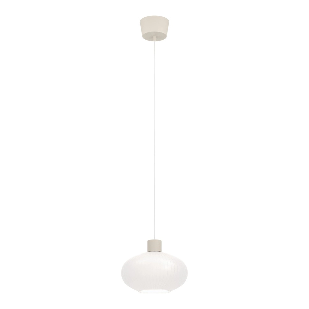Design pendant lamp Dasmina sand brown with white Ø 25cm