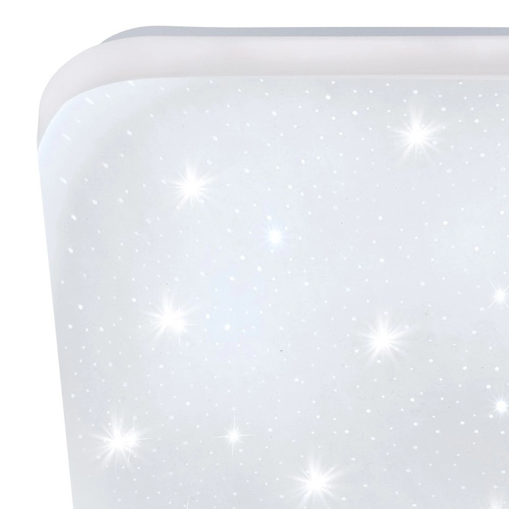 Square ceiling lamp Frania-S 33cm - 3000K star effect white Eglo 9002759978822