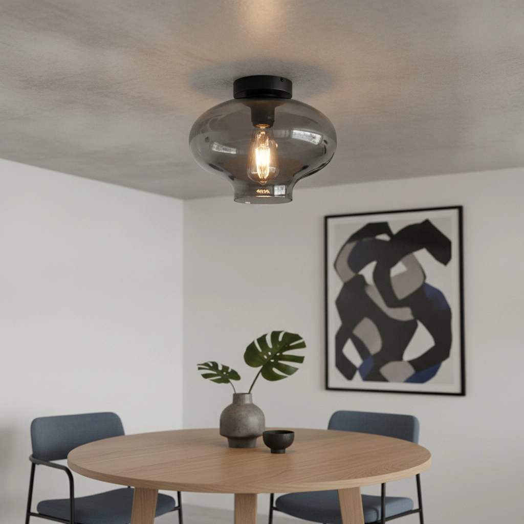 Ceiling light Toronto with smoke glass