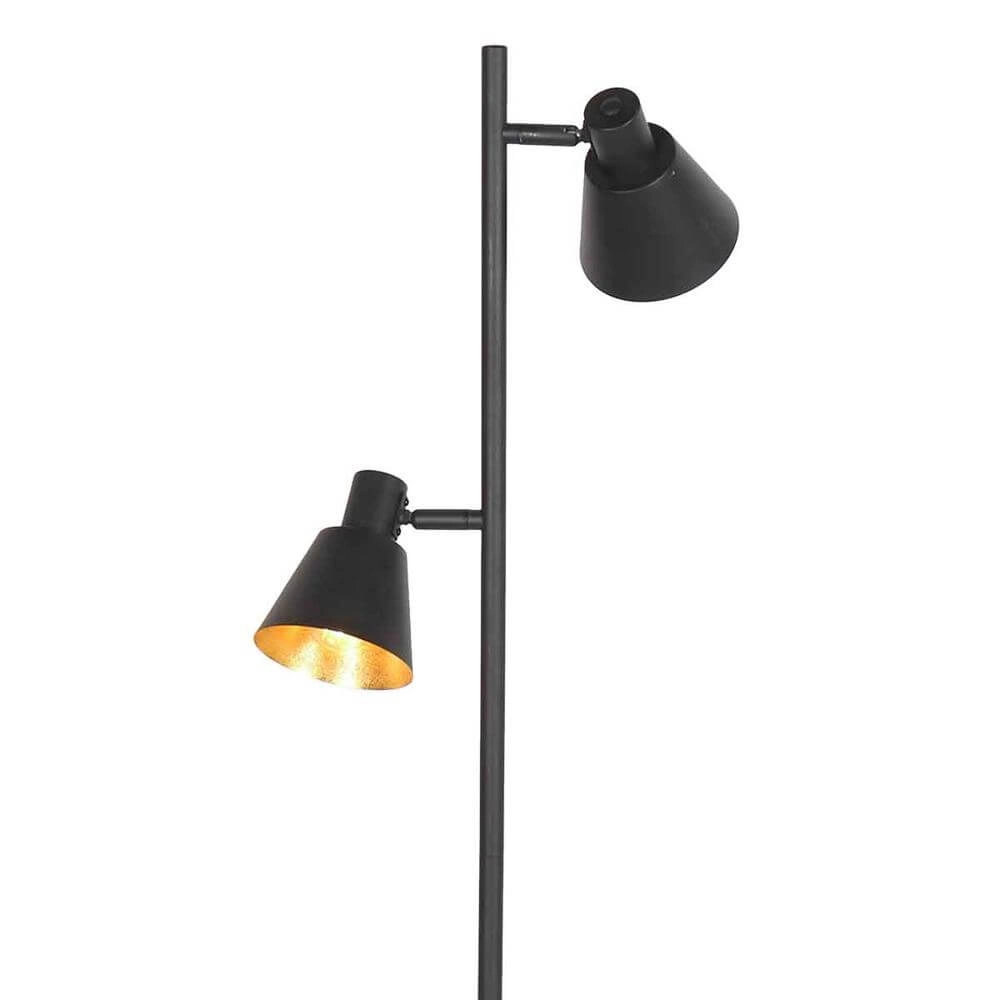 Floor lamp Oeroe black with gold Steinhauer 8712746176360