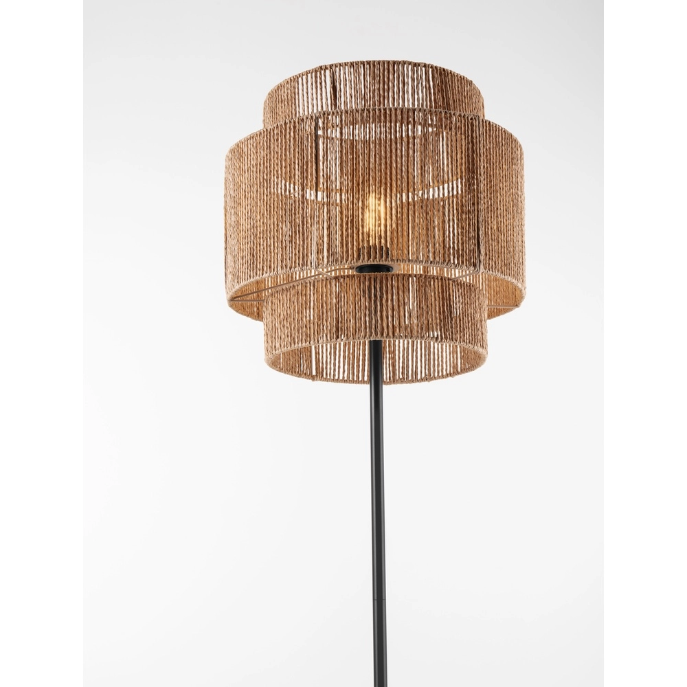 Floor lamp Lito black and rattan Lyora 5212017454744