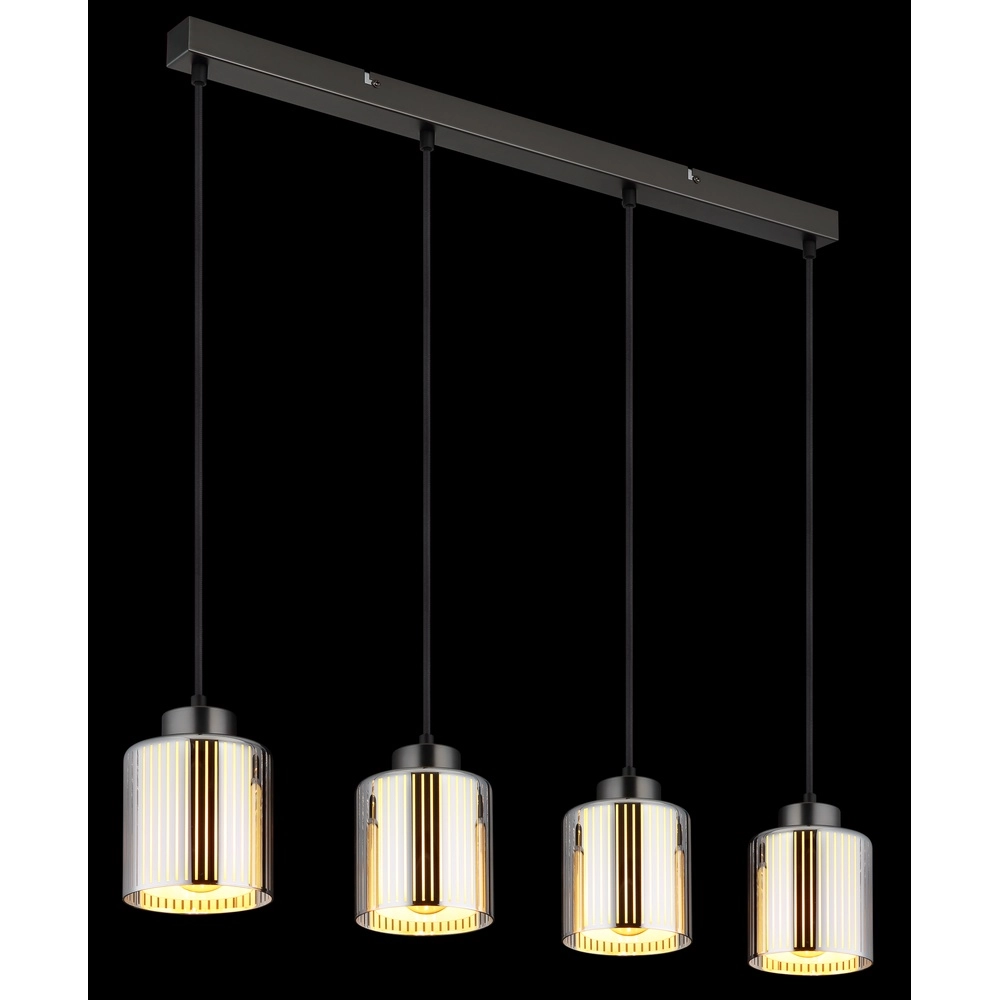 Design pendant lamp Felicia Gunmetal 4-lights Globo 9007371525966