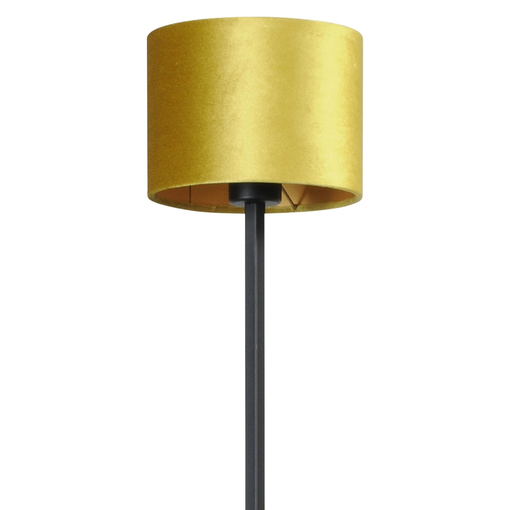 Black floor lamp Venus 175cm with ocher yellow lampshade Masterlight 8718121207476