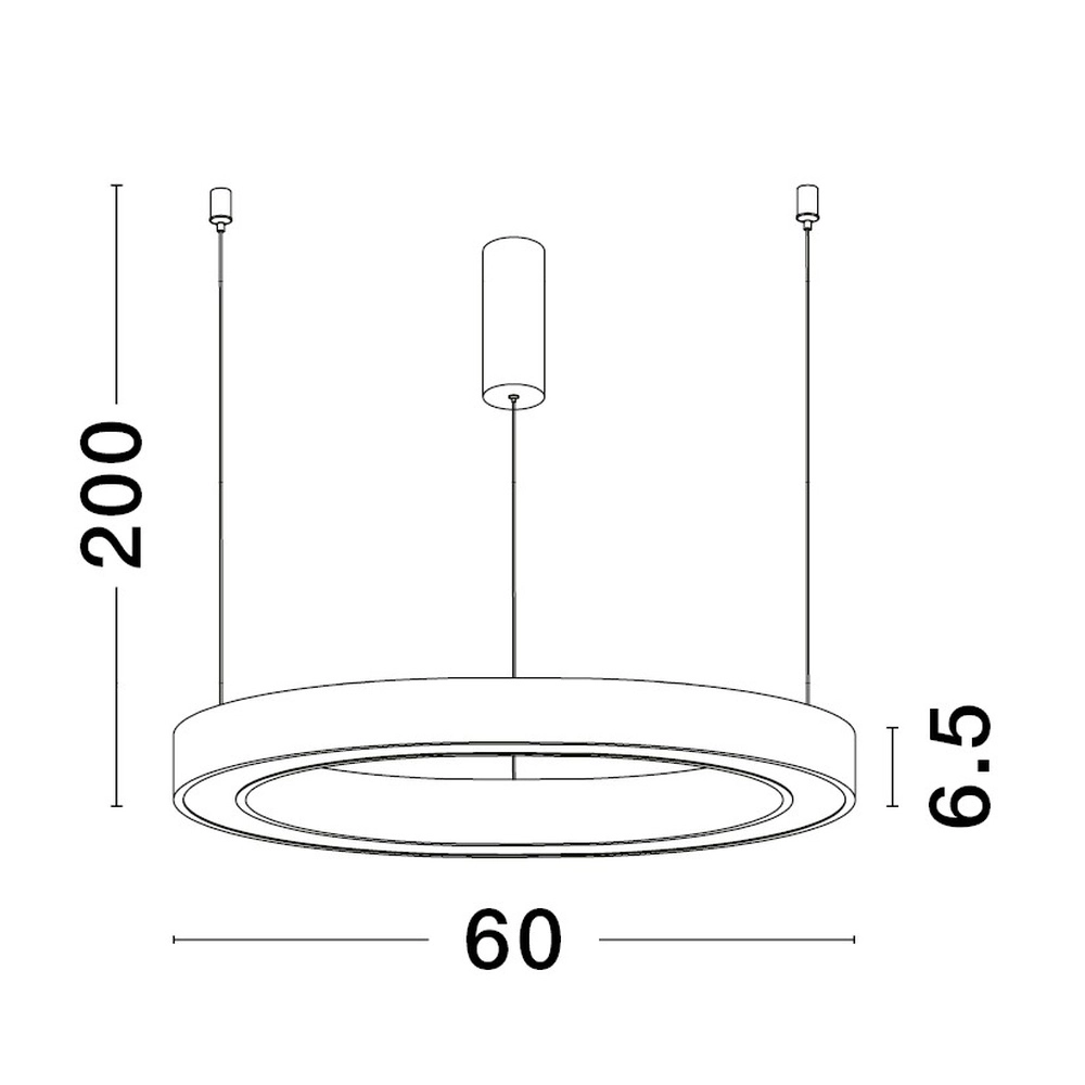 Design pendant lamp Sting black Ø 60cm Lyora 5212017437389