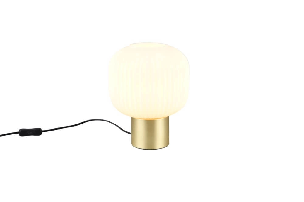 Trendy table lamp Diva gold with white glass Trio 4017807614534