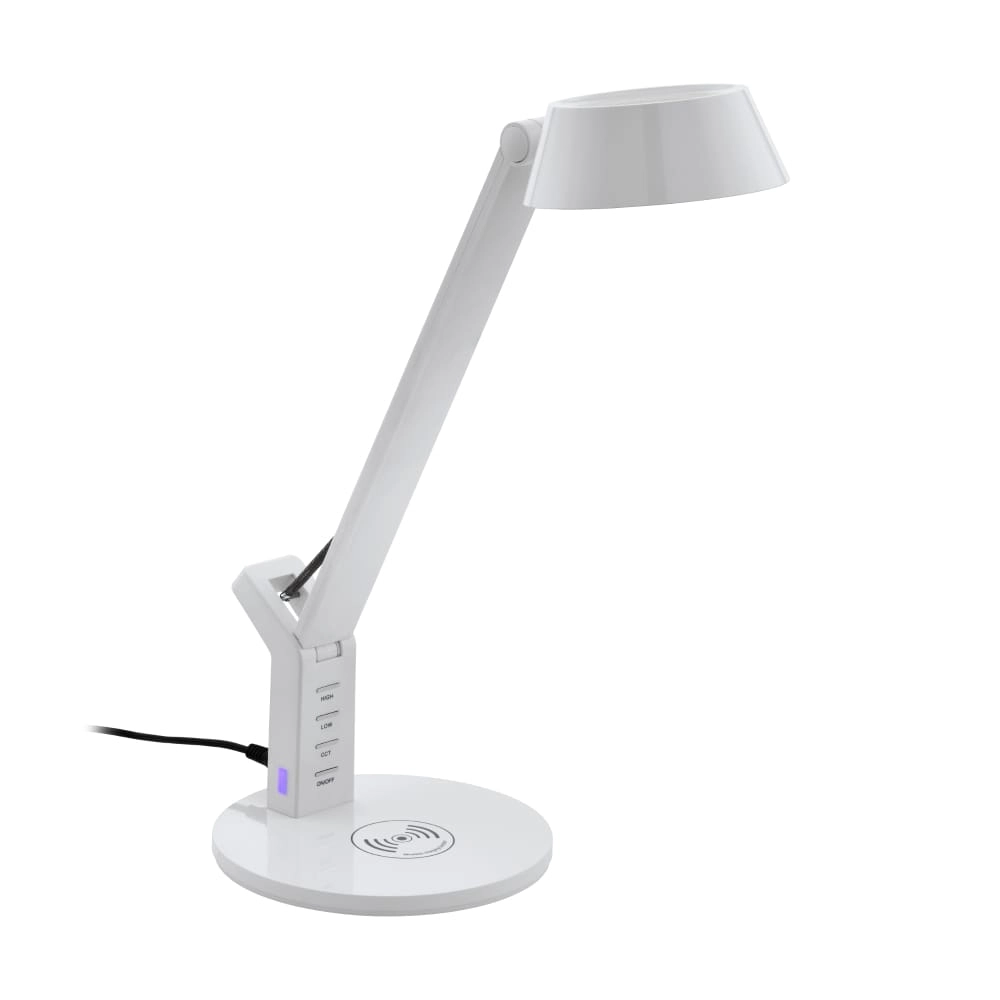 White desk lamp Banderalo with charging panel