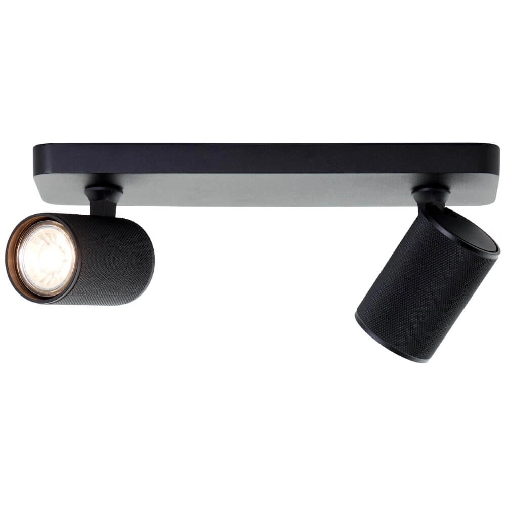 2-light surface-mounted spotlight Marty black Brilliant 4004353424380