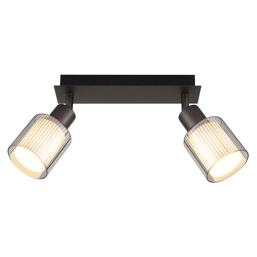Design ceiling lamp Villegas 2-light gunmetal Globo 9007371572946
