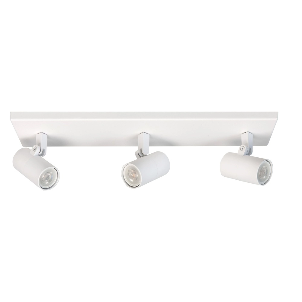 White surface-mounted spotlight Piccolo 3-light straight