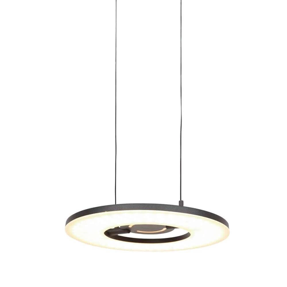 Sleek pendant lamp Soleil Ø 32cm black Steinhauer 8712746176681
