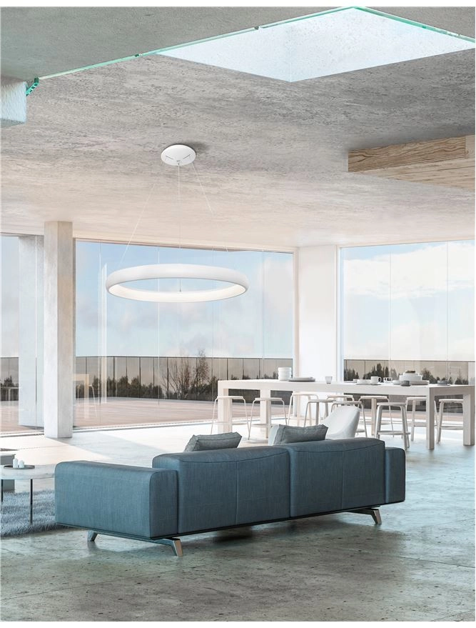 Design pendant lamp Albi white Ø 81cm Lyora 5212017416896