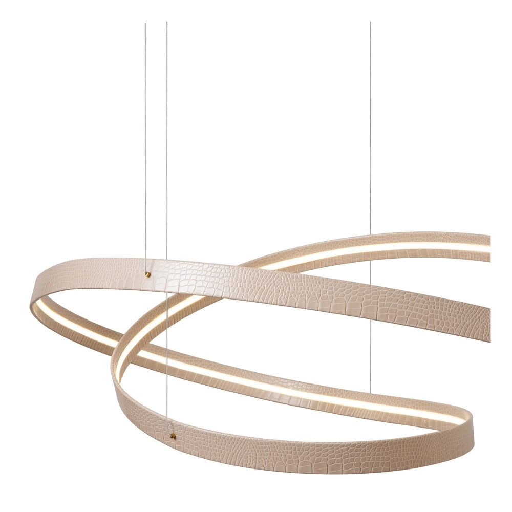 Modern led pendant light Slalom Sand with effect Premium by Lucide 5411212135131
