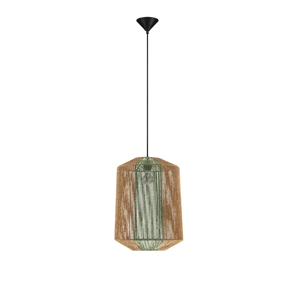 Pendant lamp Dena Ø 38cm brown with green Lyora 5212017477293