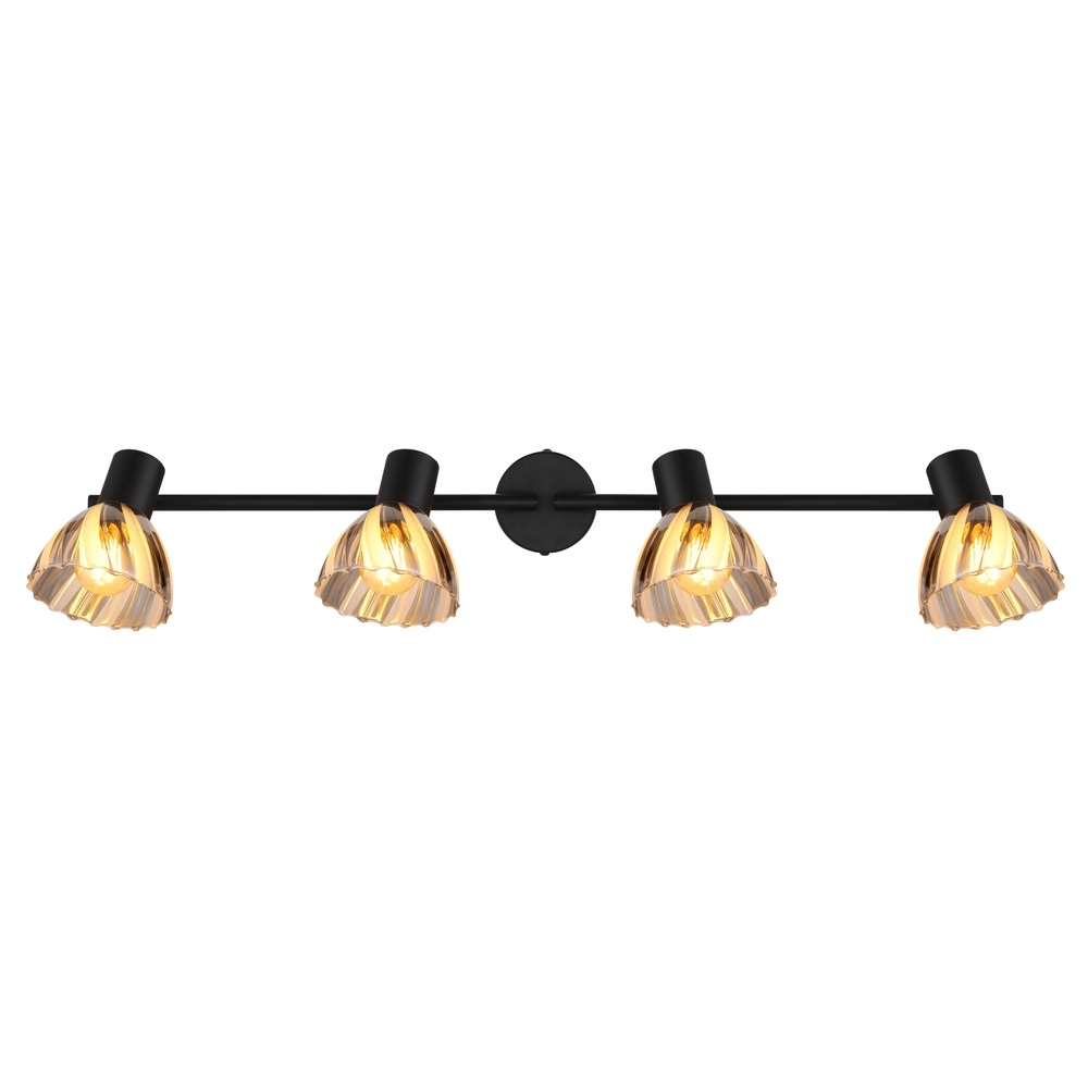Ceiling lamp 4-lights Zachery Black Globo 9007371525492