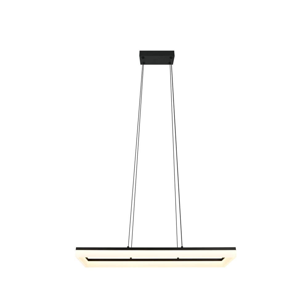 Sleek pendant lamp Camino black Trio 4017807655766