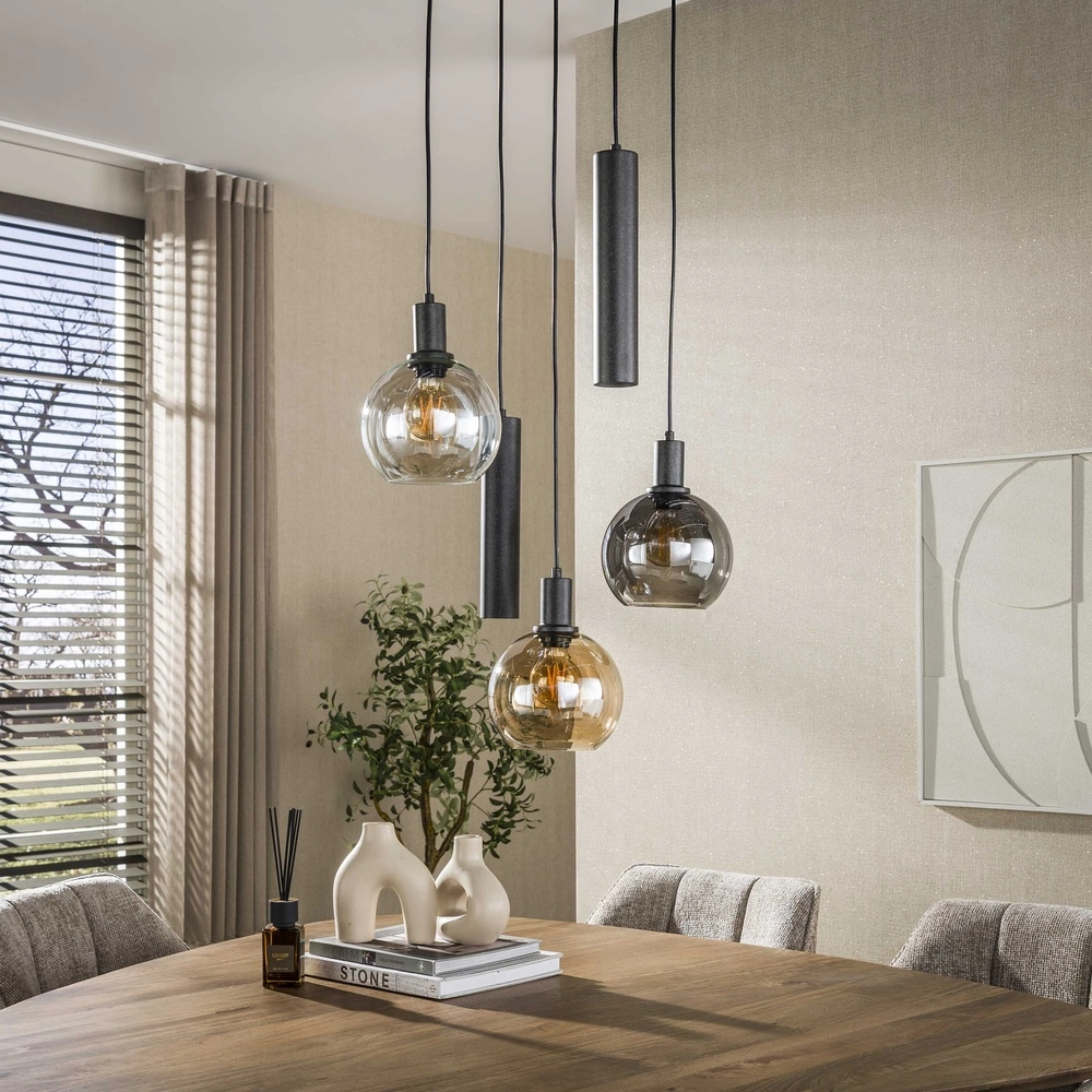 Vide pendant lamp Sfera with glasses and pendants Lyora 8716803512429