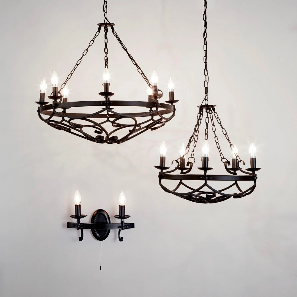 Classic hanging lamp Cartwheel Ø 54cm Searchlight 5053423155098