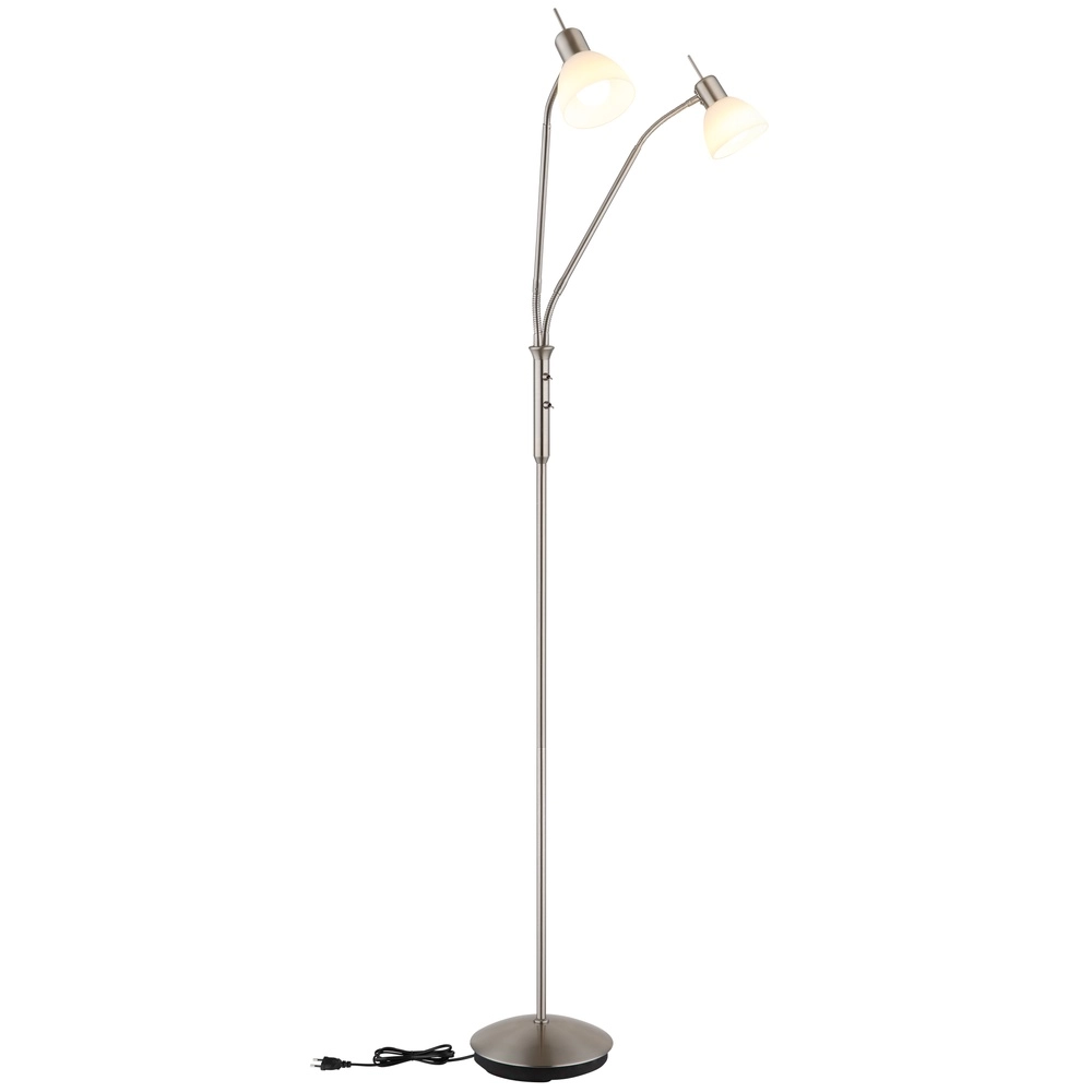 Reading lamp 2-lights Malte nickel Globo 9007371447541