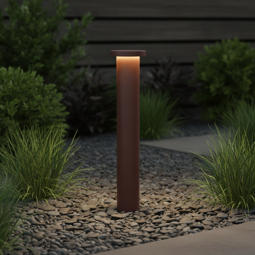 Modern path lighting Bast rust brown 45cm - 3000K