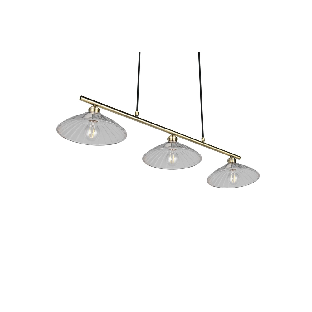 Classic pendant lamp Eluna 3-light old brass Trio 4017807682526