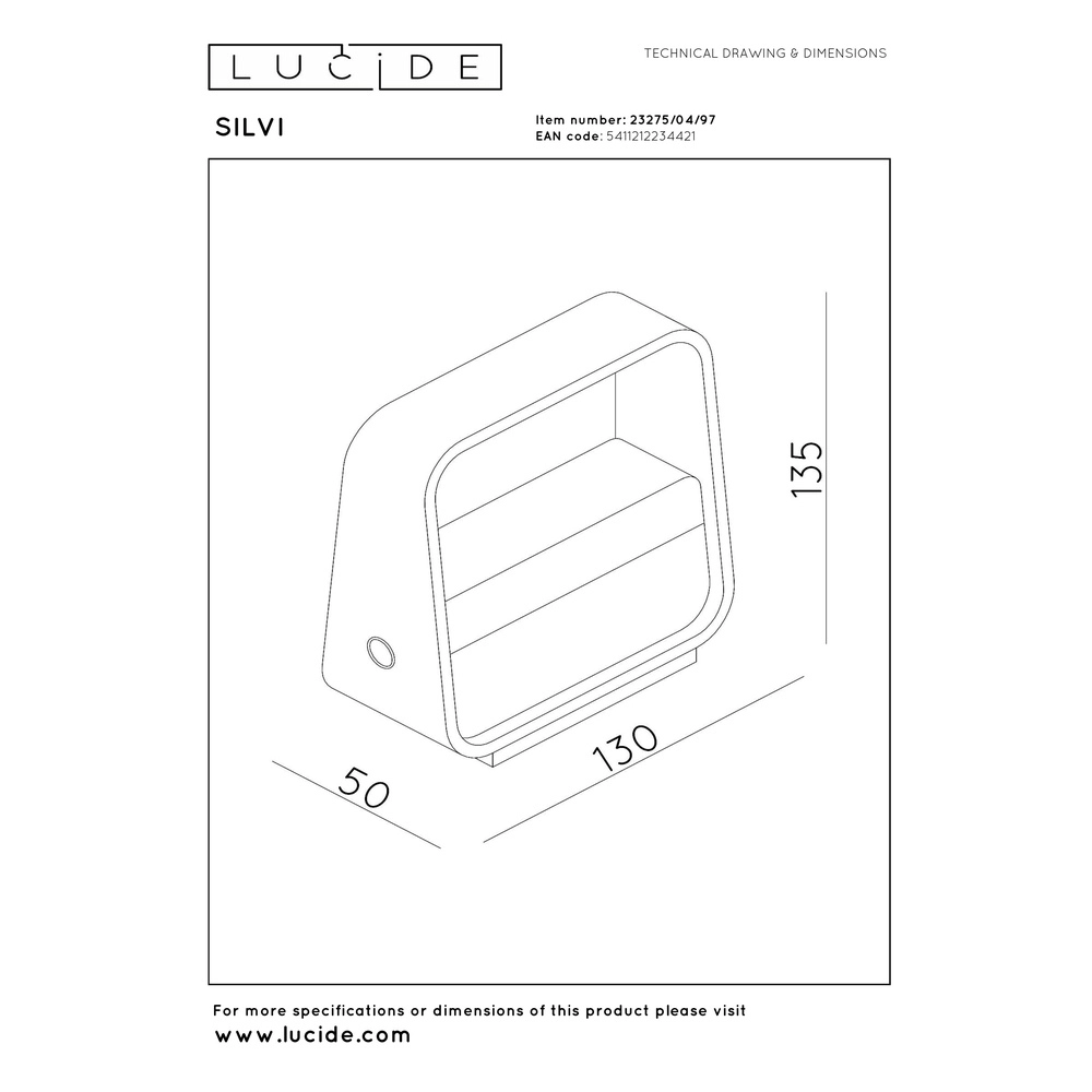 Led wall lamp Silvi Champagne Premium by Lucide 5411212234421