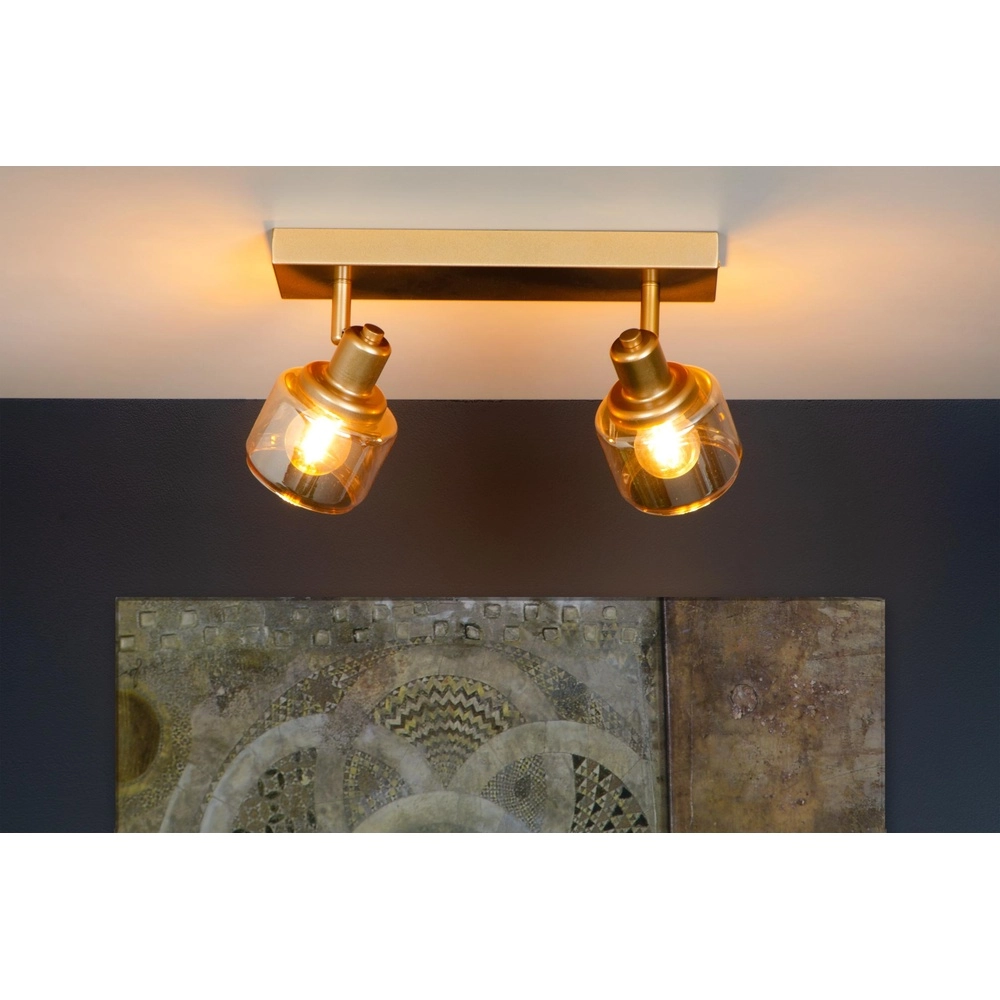 Ceiling lamp Bjorn 2-light gold Lucide 5411212771223