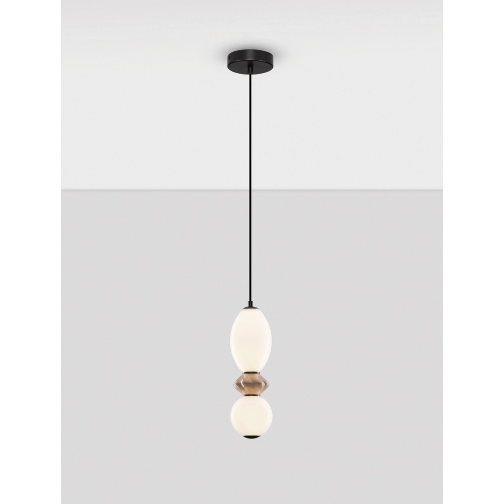 Pendant lamp Pallina white - mocha Lyora 5212017483997