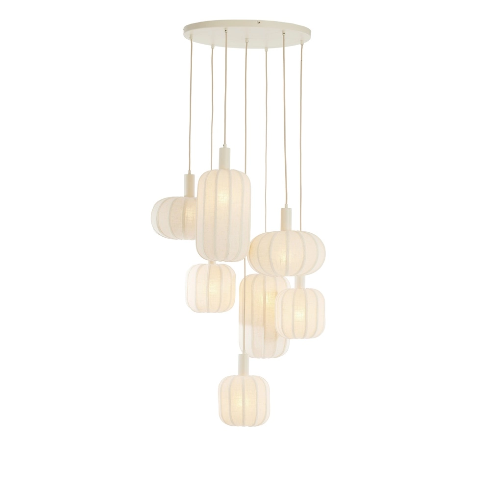 7L vide pendant lamp Tufia linen cream Light & Living 8717807816759