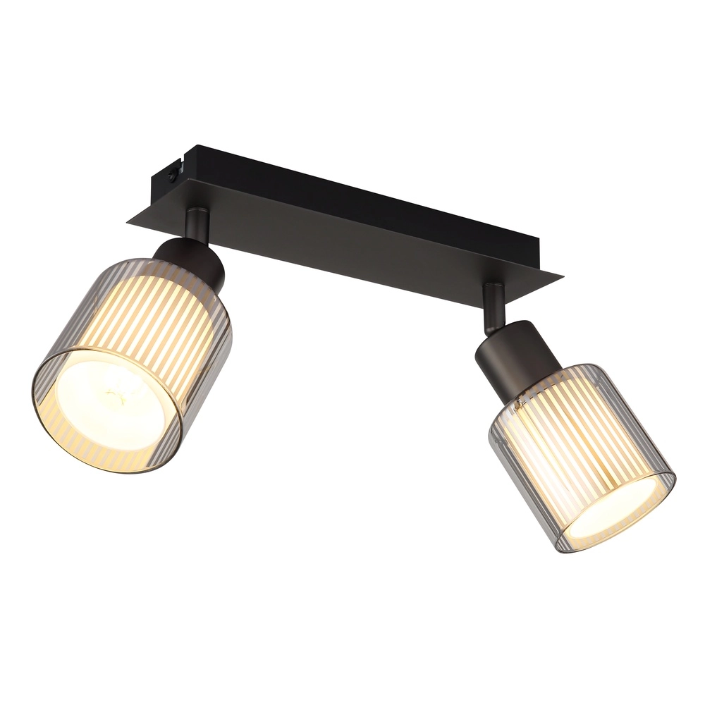 Design ceiling lamp Villegas 2-light gunmetal