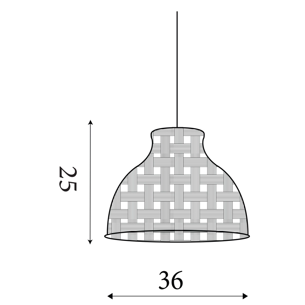 Scandinavian pendant lamp Bali Ø 36cm Searchlight 5053423308357