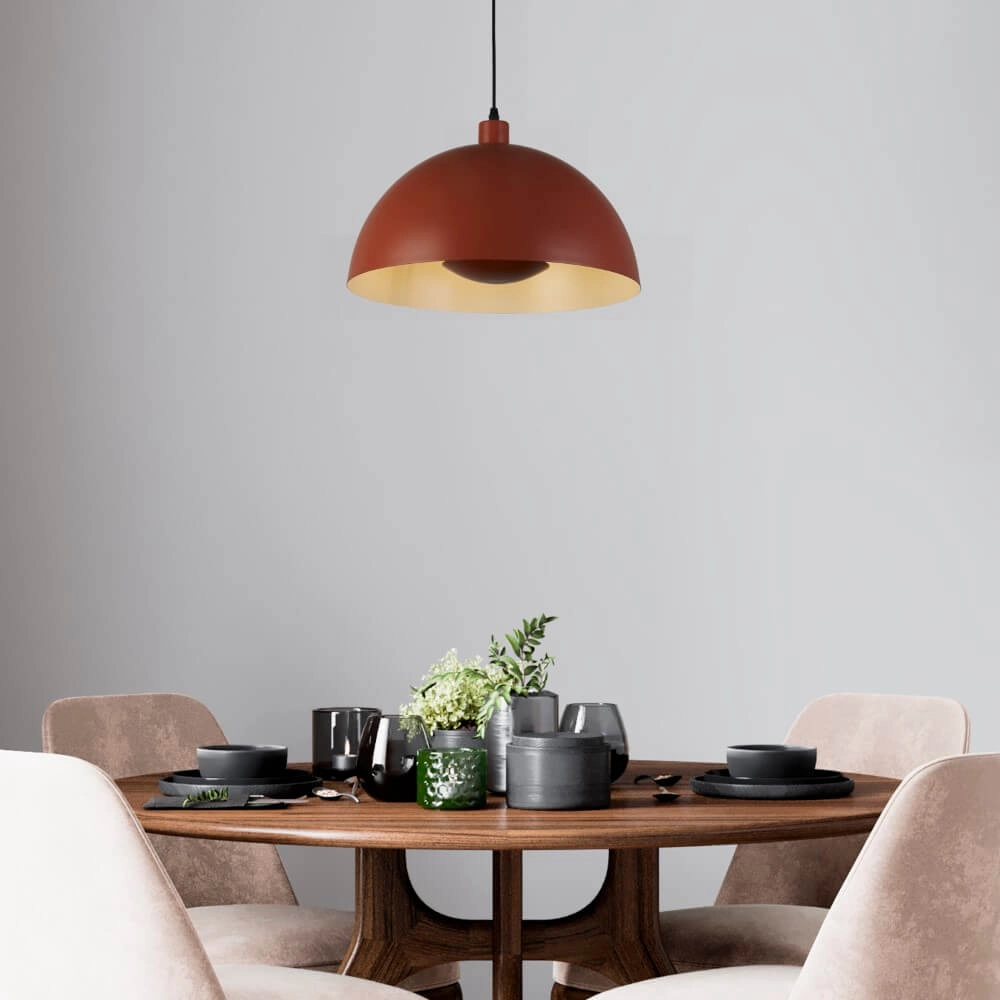 Orange pendant lamp Mars Shade 20cm high Searchlight 5053423274287